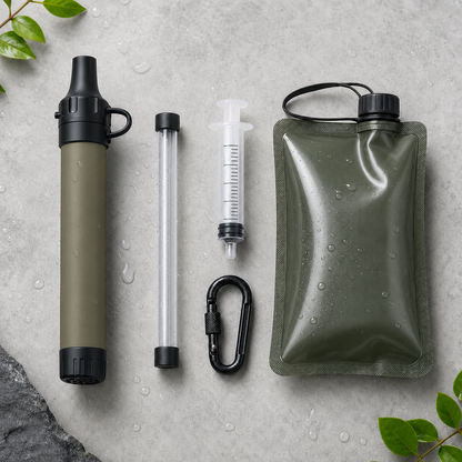 Filtre à eau portable AquaTrail pour randonnée et camping