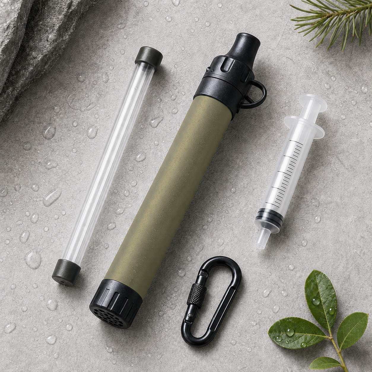 Filtre à eau portable AquaTrail pour randonnée et camping