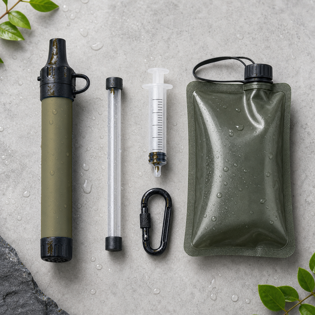 Filtre à eau portable AquaTrail pour randonnée et camping