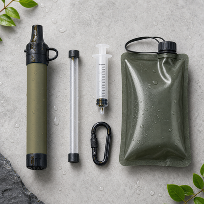 Filtre à eau portable AquaTrail pour randonnée et camping